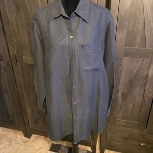 Crazy Horse a Liz Claiborne Black basic Long Sleeve Blouse Size L